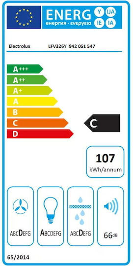 Electrolux Απορροφητήρας Καμινάδα 60cm Μαύρος