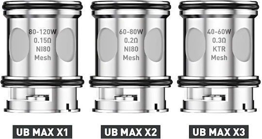 Lost Vape Ub Max Αντιστάση Ηλεκτρονικών Τσιγάρων 0.3ohm (DL) 3τμχ