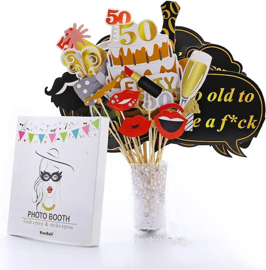 Konsait Geburtstagszubehör Set 6194836 1-39 50. Geburtstag 53 Ausschneide Mehrfarbig