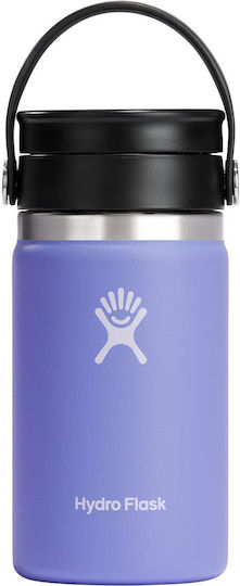 Hydro Flask Wide Mouth Μπουκάλι Θερμός Ανοξείδωτο BPA Free 355ml Μωβ