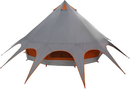 vidaXL Campingzelt Teepee Grau 415x415x247cm