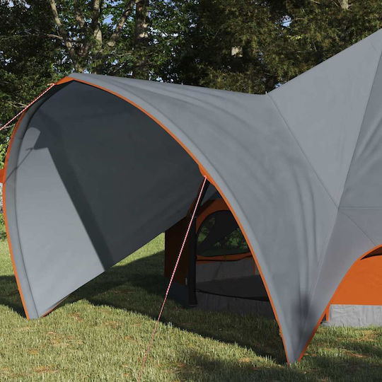 vidaXL Campingzelt Teepee Grau 312x600x197cm