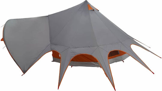 vidaXL Campingzelt Teepee Grau 312x600x197cm