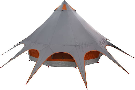 vidaXL Campingzelt Teepee Grau 312x600x197cm