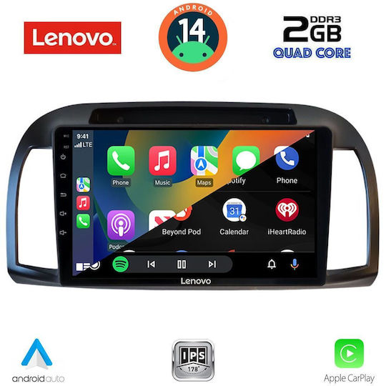 Lenovo Автомобилна Аудио Система (Блутут/USB/WiFi/GPS/Apple-Carplay/Android-Auto) с Тъчскрийн 9"