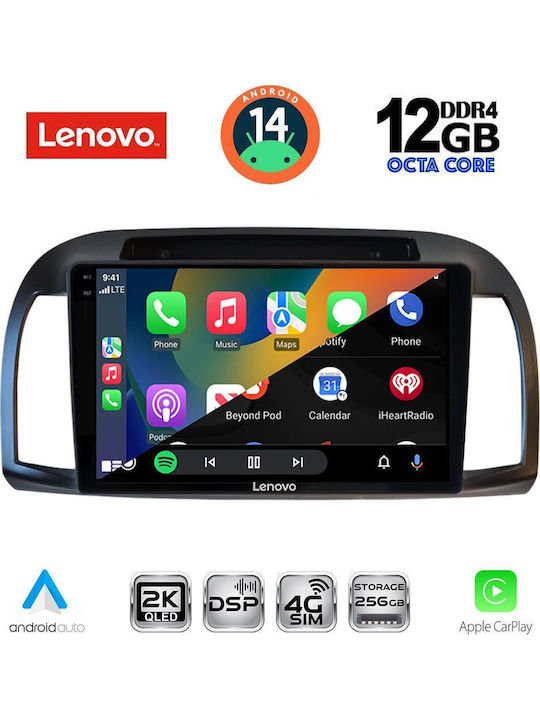 Lenovo Car Audio System for Nissan Micra 2002-2010 (Bluetooth/USB/WiFi/GPS/Apple-Carplay/Android-Auto) with Touch Screen 9"