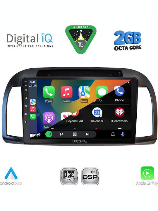 Digital IQ Car Audio System for Nissan Micra 2002-2010 (Bluetooth/USB/WiFi/GPS/Apple-Carplay/Android-Auto) with Touch Screen 9"