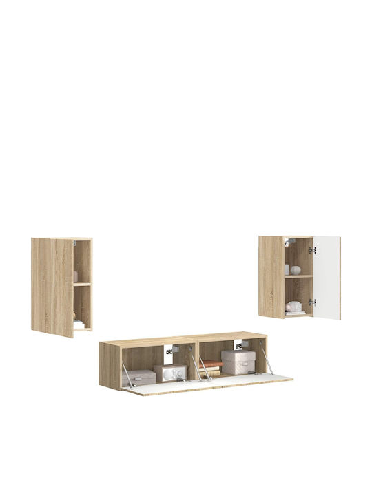 Living Room TV Unit with Lighting Sonoma Oak L30xW31xH60cm