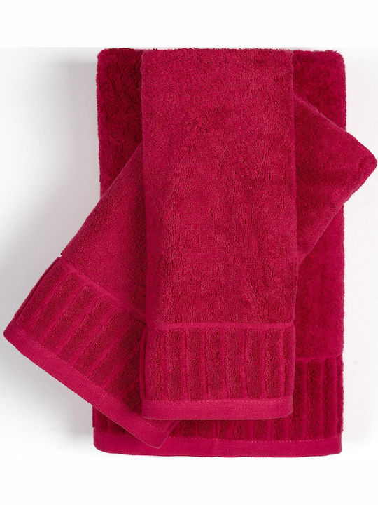 Silk Fashion Hand Towel Melodia 40x60cm Crimson Weight 600gr/m²