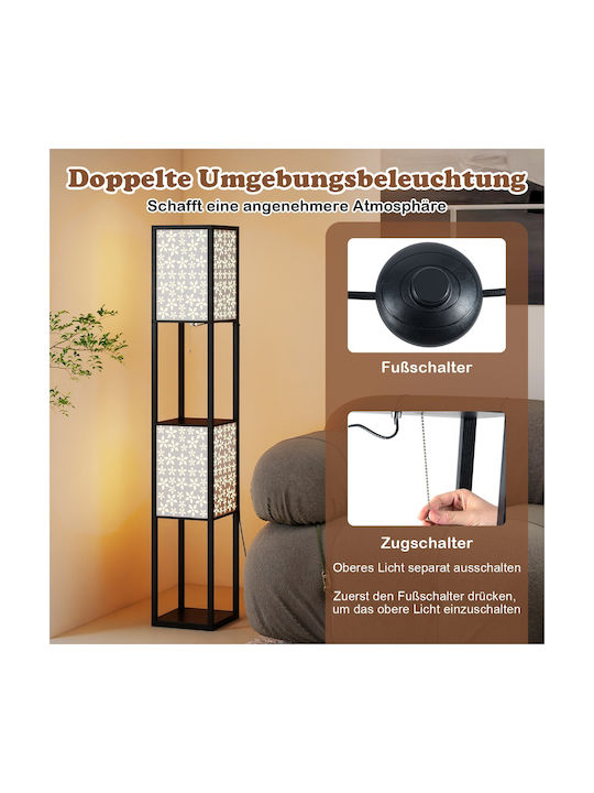 Costway Floor Lamp H156cm. Black