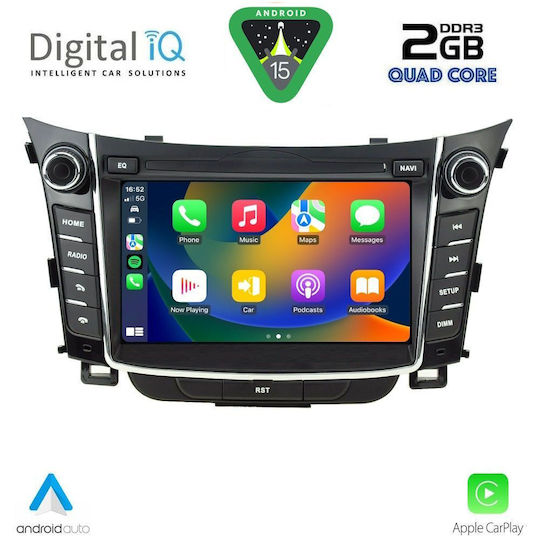 Digital IQ Ηχοσύστημα Αυτοκινήτου για Hyundai i30 2012-2017 (Bluetooth/USB/AUX/WiFi/GPS/Apple-Carplay/Android-Auto) με Οθόνη Αφής 7"