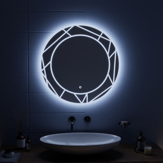 Alista Home Μεγεθυντικός Στρογγυλός Led Αφής 60x60cm Alista Home Μεγεθυντικός Στρογγυλός Led Αφής 60x60cm