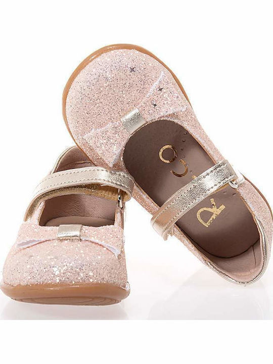 Kids Anatomic Ballerinas with Hoop & Loop Closure Beige