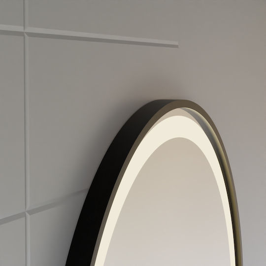 Alista Home Novara Банско Огледало LED Touch 60x60см Черен