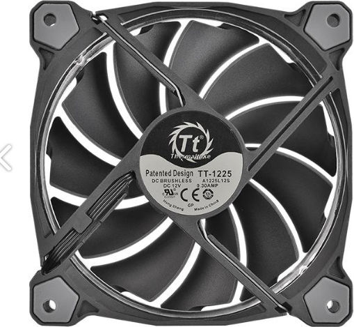 Thermaltake Ventilator Riing 12 TT Premium Edition Pentru Carcasă 120mm (1400rpm / 48.79cfm) cu Iluminare RGB și Conexiune 4-Pin PWM 3 Bucăți