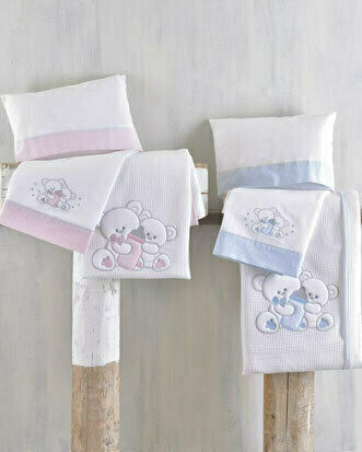Rythmos Cuddles Комплект Бебешки Чаршафи За Количка Памучни Розов 100x160бр 2бр