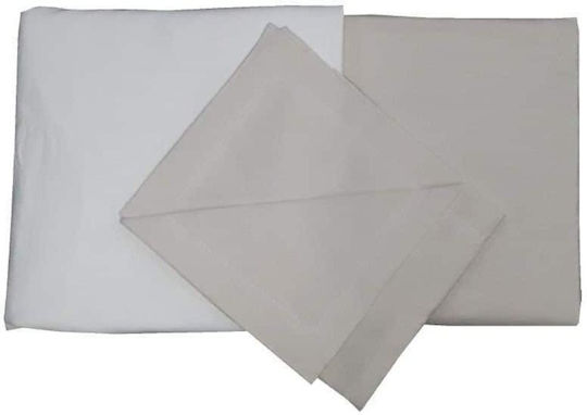 Beboulino Set Lenjerie De Patut Bebe Alb 100x180cm