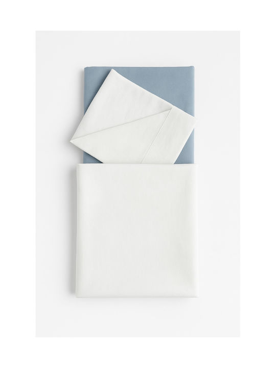 Beboulino Baby Sheets Set Crib Flannel Blue 100x180cm 3pcs