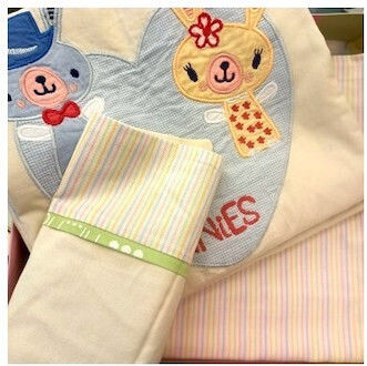 Set Cute Bunnies Bej 120x170cm