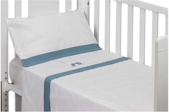 Interbaby Baby Bettlaken Set Swing Petrol Blau 115x175cm