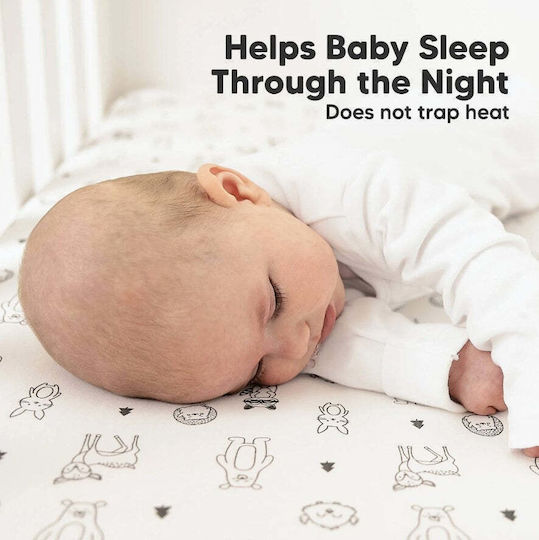 Kea Babies Комплект Бебешки Чаршафи За Количка Памучни Сив 60x120бр
