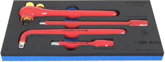Set Capete Chei Tubulare Izolate 1000 V În Modul Sos 4 Bucăți 621794
