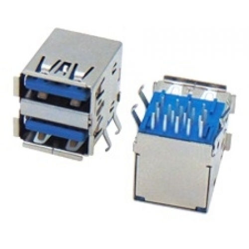 Connector 3.0 Διπλο Type A Pcb Busb-a2d108f-0l18n-w Czt Τεμάχια:5 USB Connector (1τμχ)