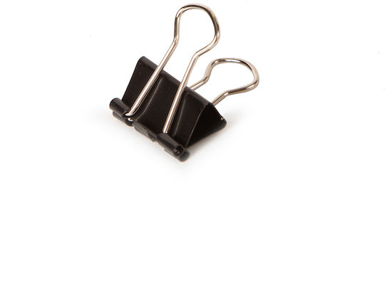 Foska Metallic Clips 19mm Black 12pcs