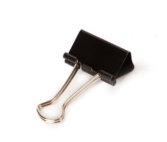 Foska Metallic Clips 19mm Black 12pcs