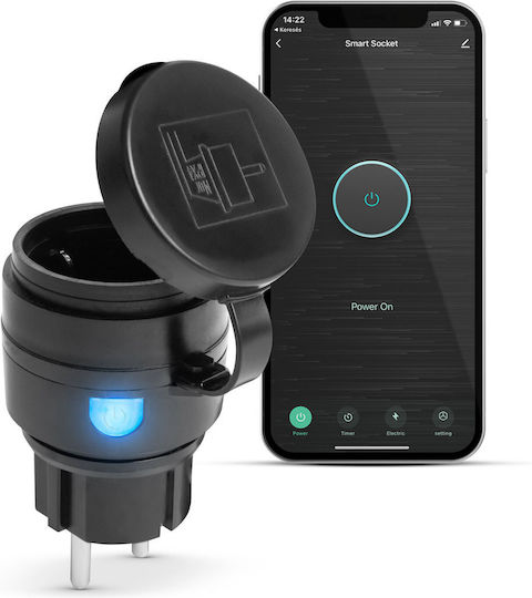 Priză Inteligentă Wi-Fi de Exterior Ipx4 Amazon Alexa Google Home Siri Ifttt