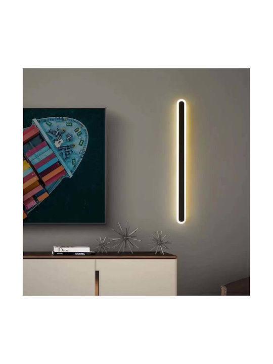 Caspian 15W Schwarze Wandleuchte Mit Integrierter LED