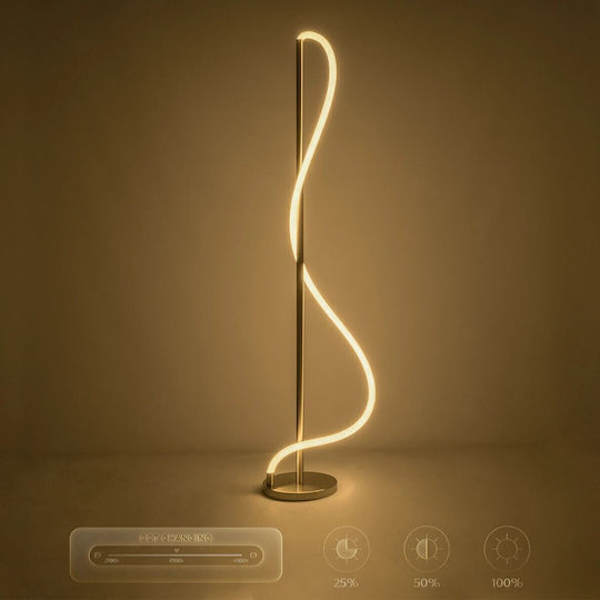 kelvo Glow LED Подова Лампа В160xД45см. 3000лм Златист