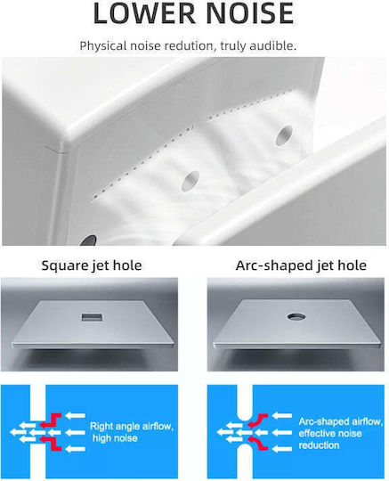 Alista Home Uscător De Mâini Din Plastic Cu Senzor În Culoare Neagră 2kW AT1CT-IM1P-US1M-2029BK