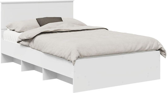 Doppelbett Aus Holz Weiß Für Die Matratze 137x203cm