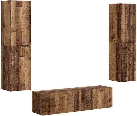 Living Room TV Unit Old Wood with Lighting M31xW30xH60cm