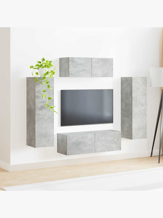 Living Room TV Unit Grey L30xW31xH100cm