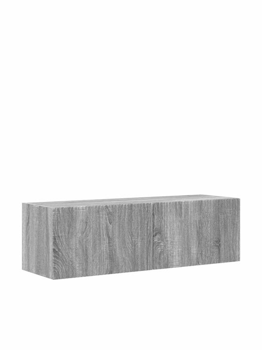 Wohnzimmer TV-Einheit Gray Sonoma mit Beleuchtung L30xB31xH100cm