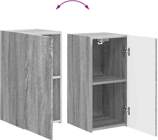 Living Room TV Unit Gray Sonoma L30xW31xH60cm