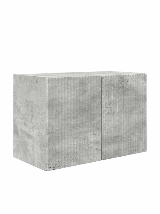Wohnzimmer TV-Einheit Grey mit Beleuchtung L78.5xB30xH29.5cm