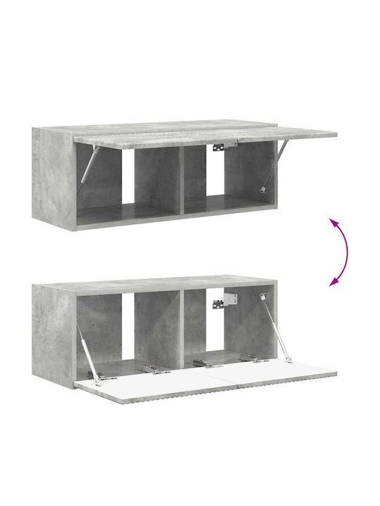 Wohnzimmer TV-Einheit Grey mit Beleuchtung L78.5xB30xH29.5cm