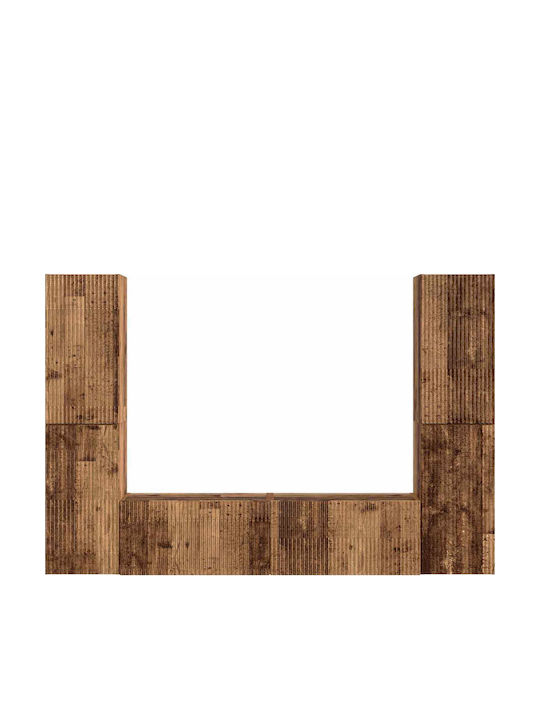 Wohnzimmer TV-Einheit Old Wood mit Beleuchtung L30xB31xH60cm