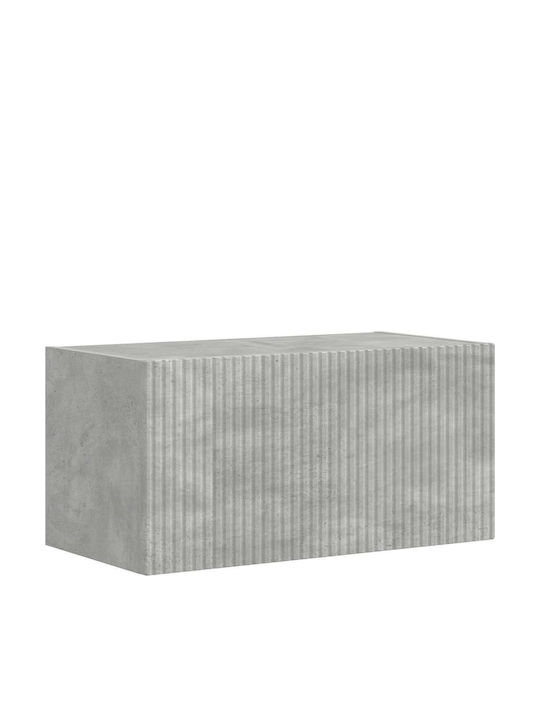 Living Room TV Unit Gray with Lighting M60xW31xH29.5cm