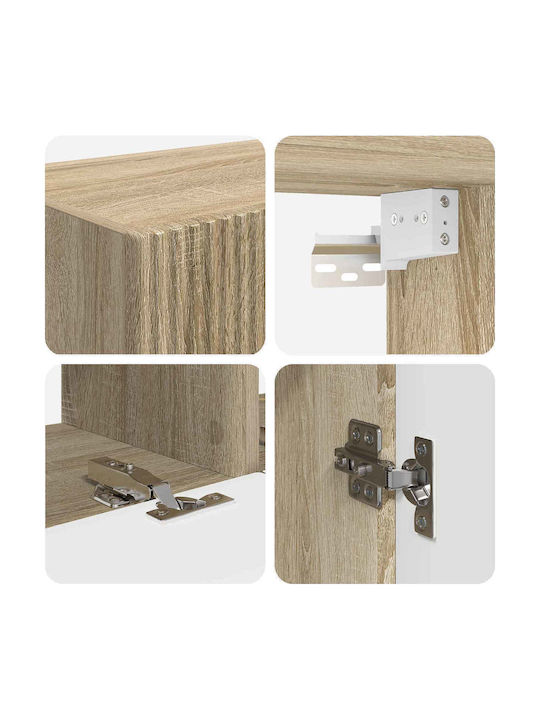 Living Room TV Unit with Lighting Sonoma Oak L78.5xW30xH29.5cm
