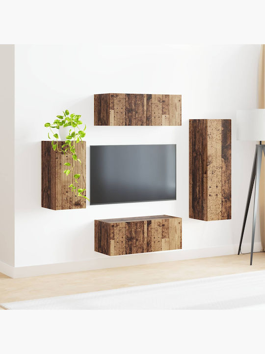 Living Room TV Unit Old Wood L30xW31xH100cm