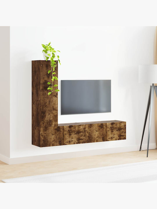 Living Room TV Unit Smoked Oak L30xW31xH100cm