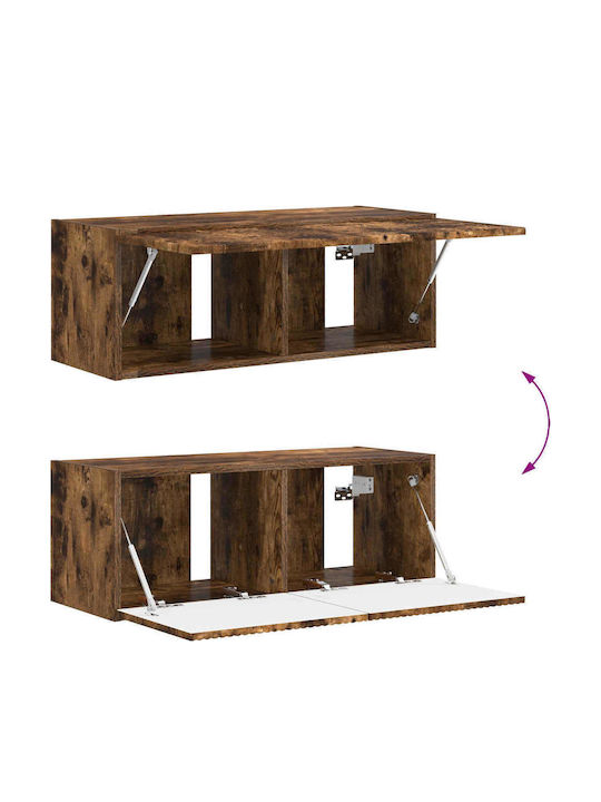 Living Room TV Unit Smoked Oak L30xW31xH100cm