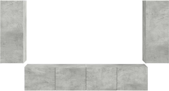 Living Room TV Unit Grey L78.5xW30xH29.5cm
