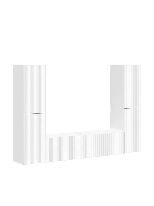 Living Room TV Unit White with Lighting M31xW30xH60cm