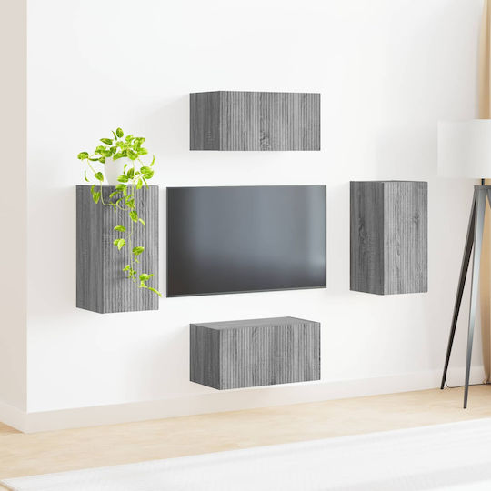 Living Room TV Unit with Lighting L30xW31xH60cm