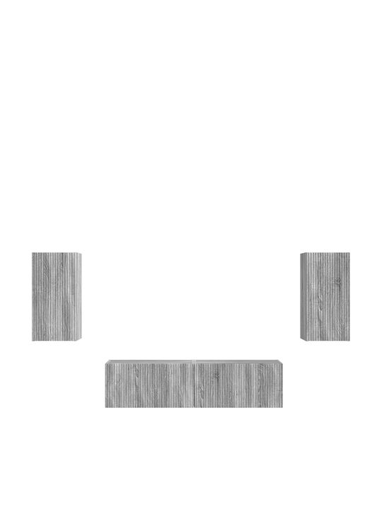 Living Room TV Unit with Lighting Gray Sonoma L30xW31xH60cm